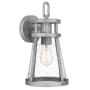 Quoizel Barber 15" Tall Wall Sconce with Seedy Glass Shade Antique Brushed Aluminum