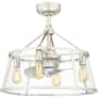 Quoizel 22 Inch Indoor Fandelier with Remote Control Polished Nickel