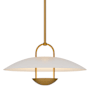 Quoizel Bingham 18" Wide LED Pendant / Converts to Semi-Flush Brushed Gold