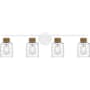 Quoizel Baltic 4 Light 34" Wide Vanity Light with Water Glass Shades with Water Glass Shades Matte White