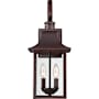 Quoizel Chancellor 2 Light 19" High Outdoor Wall Sconce with Clear Glass Shade Copper Bronze