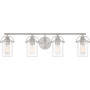 Quoizel Emerson 4 Light 34" Wide Bathroom Vanity Light Brushed Nickel