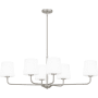 Quoizel Gallagher 6 Light 42" Wide Chandelier Brushed Nickel