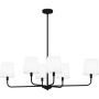 Quoizel Gallagher 6 Light 42" Wide Chandelier Matte Black