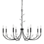 Quoizel Heiress 8 Light 40" Wide Taper Candle Style Chandelier Matte Black