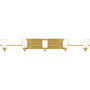 Quoizel Kolt 5 Light 42" Wide LED Bathroom Vanity Light with Outer Clear Glass and Heavy Sand Blast Inner Glass Brushed Gold