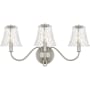 Quoizel McKinney 3 Light 23" Wide Vanity Light with Swirl Glass Shades Brushed Nickel