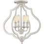 Quoizel O'Keefe 4 Light 15" Wide Semi-Flush Ceiling Fixture Antique White