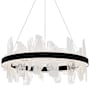 Quoizel Aurelia 30" Wide LED Abstract Ring Chandelier Matte Black