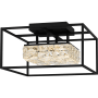 Quoizel Dazzle 16" Wide Flush Mount Square Ceiling Fixture Matte Black