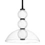 Quoizel Elway 12" Wide LED Pendant with Ribbed Glass Shades Matte Black