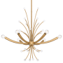 Quoizel Kiera 6 Light 29" Wide Sputnik Chandelier Brushed Weathered Brass
