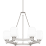 Quoizel Penning 6 Light 28" Wide Chandelier Brushed Nickel