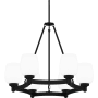 Quoizel Penning 6 Light 28" Wide Chandelier Matte Black