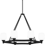 Quoizel Penning 6 Light 38" Wide Chandelier Matte Black