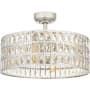 Quoizel 23 Inch Indoor Fandelier with Remote Control Polished Nickel