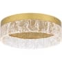Quoizel Vistaria 14" Wide Flush Mount Drum Ceiling Fixture Brushed Gold
