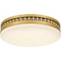 Quoizel Carey 16" Wide LED Flush Mount Drum Ceiling Fixture with Frosted Glass Shade Brushed Gold