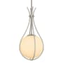 Quoizel Aliyah 11" Wide Pendant with Etched Opal Shade Brushed Nickel