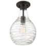 Quoizel Genie 9" Wide Semi-Flush Ceiling Fixture Old Bronze