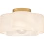 Quoizel Lilly 14" Wide Flush Mount Drum Ceiling Fixture Brushed Weathered Brass