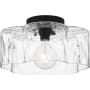 Quoizel Lilly 14" Wide Flush Mount Drum Ceiling Fixture Matte Black