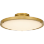 Quoizel Donne 16" Wide LED Semi-Flush Bowl Ceiling Fixture with Etched Glass Shade Brushed Gold