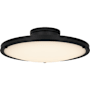 Quoizel Donne 16" Wide LED Semi-Flush Bowl Ceiling Fixture with Etched Glass Shade Matte Black