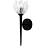 Quoizel Shea 19" Tall Wall Sconce with Clear Glass Floral Shade Matte Black