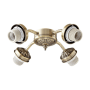 Quorum International 4 Bulb Fluorescent Fan Light Kit Antique Brass