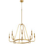 Quorum International Marquee 8 Light 32" Wide Taper Candle Ring Chandelier Gold Leaf