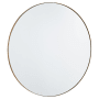 Quorum International Round 36" Diameter Modern Circular Metal Framed Bathroom Wall Mirror Gold
