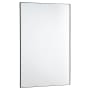 Quorum International Rectangular 24" W x 36" H Modern Rectangular Metal Framed Bathroom Wall Mirror Matte Black