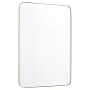 Quorum International Stadium 24" W x 36" H Modern Specialty Metal Framed Bathroom Wall Mirror Gold