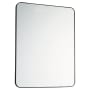 Quorum International Stadium 24" W x 36" H Modern Specialty Metal Framed Bathroom Wall Mirror Matte Black