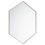 Quorum International Hexigon 24" W x 34" H Modern Geometric Metal Framed Bathroom Wall Mirror Gold