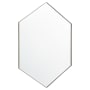 Quorum International Hexigon 24" W x 34" H Modern Geometric Metal Framed Bathroom Wall Mirror Silver