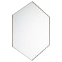 Quorum International Hexigon 28-1/4" W x 40" H Modern Geometric Metal Framed Bathroom Wall Mirror Gold