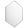Quorum International Hexigon 28-1/4" W x 40" H Modern Geometric Metal Framed Bathroom Wall Mirror Matte Black