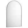 Quorum International Arch 24" W x 38" H Modern Arched Metal Framed Bathroom Wall Mirror Matte Black