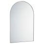 Quorum International Arch 24" W x 38" H Modern Arched Metal Framed Bathroom Wall Mirror Silver
