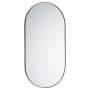Quorum International Capsule 21" W x 40" H Modern Oval Metal Framed Bathroom Wall Mirror Matte Black