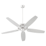 Quorum International Apex Patio 56" 5 Blade Indoor Ceiling Fan with Wall Control Satin Nickel