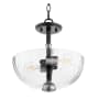 Quorum International Monarch 2 Light 13" Wide Pendant Noir / Satin Nickel