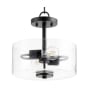 Quorum International Dakota 2 Light 12" Wide Pendant Noir