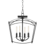 Quorum International Mantle 4 Light 15" Wide Pendant Matte Black