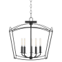 Quorum International Mantle 5 Light 19" Wide Pendant Matte Black