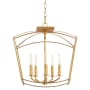 Quorum International Mantle 5 Light 19" Wide Pendant Gold Leaf