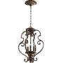 Quorum International San Miguel 3 Light 13-1/2" Wide Taper Candle Chandelier / Semi-Flush Ceiling Fixture Vintage Copper