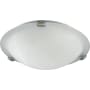 Quorum International Satin 3 Light 16" Wide Flush Mount Bowl Ceiling Fixture with Shade Satin Nickel